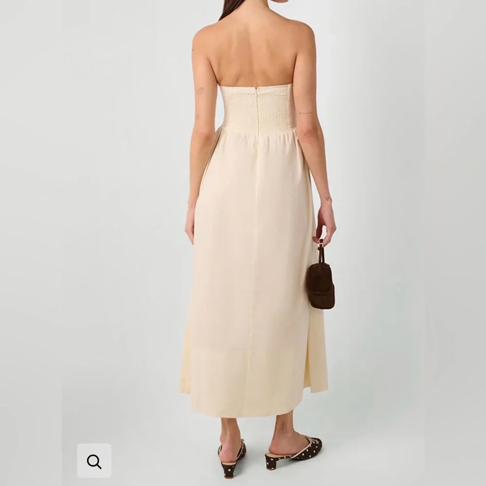 WeWoreWhat Strapless White Midi Dress - Picture 6 of 11